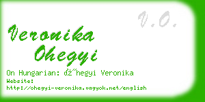 veronika ohegyi business card